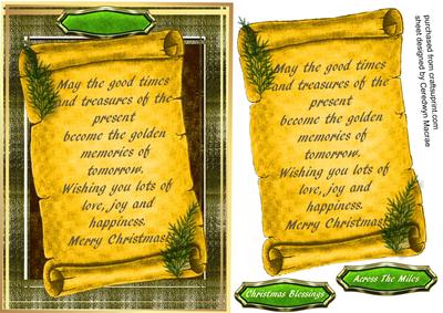 Lovely Gold Scroll and Verse