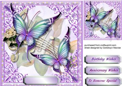 Lovely Lilac Butterflys and Muisic 