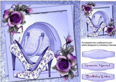 Deep Lilac Roses with Accessories 