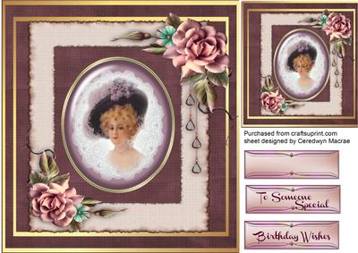 Beautiful Vintagfe Lady on Lace 