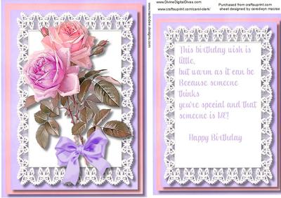 Beautiful Pink and Cerise Rose Topper with Verse 