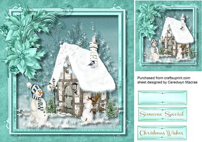 Lovely Cottage with Snowmen 