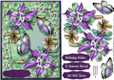 Lovely Lilac Flowers and Butterfly,s 