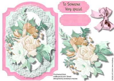 Lovely Pink Bracket with Soft Roses 