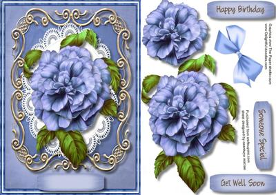 Beautiful Blue Dahalia