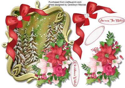 Lovely Gold Bracket with Festive Flowers 