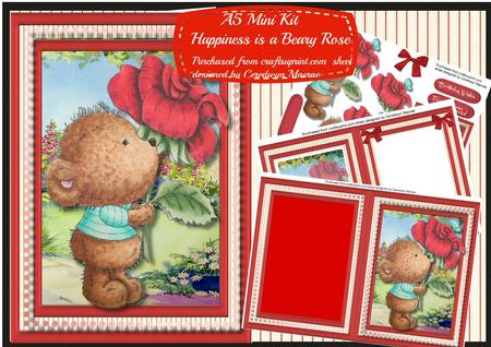 A5 Mini Kit Happiness is a Bearyrose