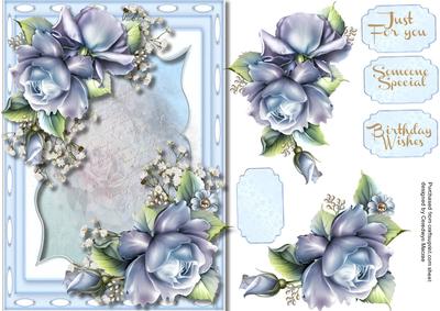 Beautiful Porcelain Roses in a Kadare Frame 