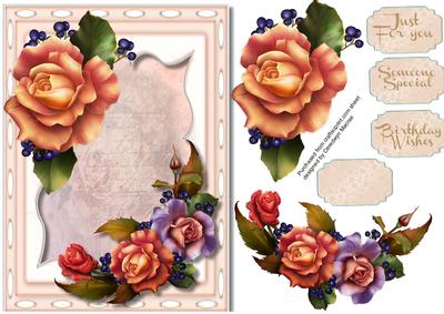 Beautiful, September Roses in a Kadare Frame
