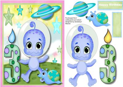 Happy 3rd Birthday Space Boy 