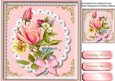 Lovely Roses on Lace 2