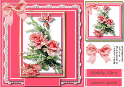 Lovely Pink Klien Roses and Lace 