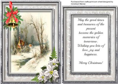 Lovely Silver Topper and Scene ,with Verse 