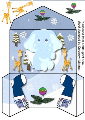 Lovely Blue Christmas Wallet 