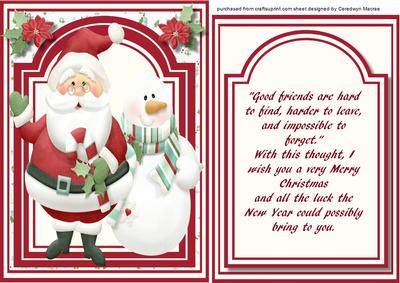Santa and the Snowman , with Verse