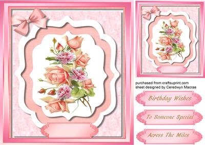 Beautiful Floral Roses in a Bracket 