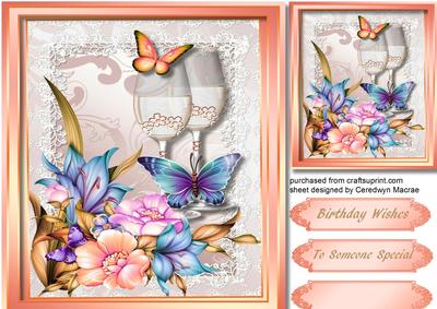 Beautiful Flower and Butterfly