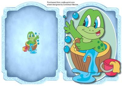 Print, Cut,and Fold Froggys Bath Time 