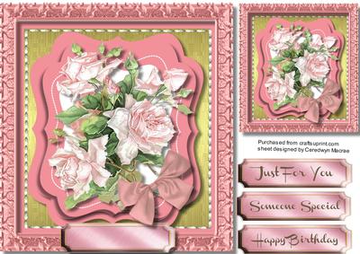 Beautiful French Roses in a Bracket 