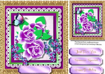 Lovely Lilac Flowers on Lace 