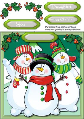 The Happy Trio of Snowmen