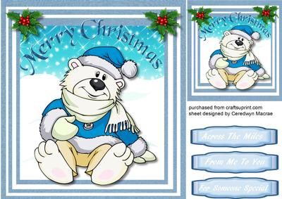 Cute Pola Bear in Blue 