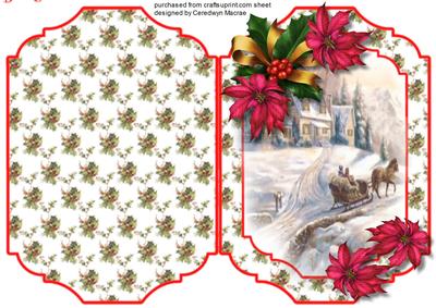 Print, Cut, and Fold, Beautiful Sleigh Ride 