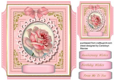 Lovely Rose in a Ornate Oval Frame 
