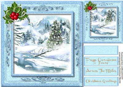 Beautiful Trees on the Snow Covered Mountains