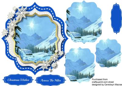 Lovely Shaped Card with Star in the Sky 