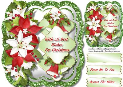 Lovely Glitter Frame and Christmas Greetings 