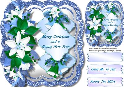 Lovely Glitter Frame with Christmas Greetings
