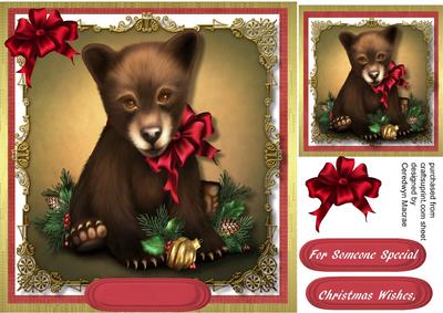 Lovely Christmas Bear Cub