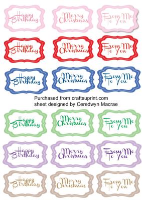 Christmas and Birthday Tags 