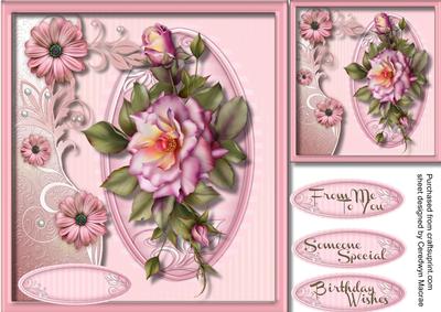 B9irthday Wishes with Pink Rose 