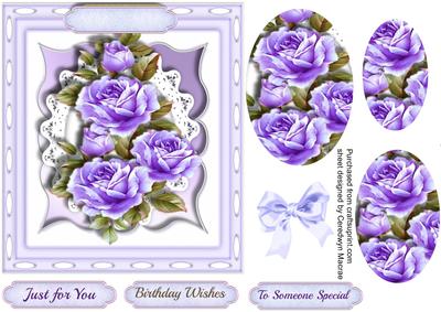 Lovely Lilac Roses in a Kadaire Frame , Pyramid 