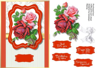 Beautiful Roses on a Bracket Mat 