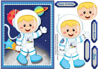Lovely Blond Space Cadet Birthday Boy