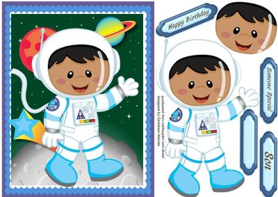 Lovely Ethnic Space Cadet Birthday Boy 
