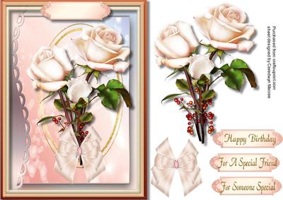 Beautiful Cream Roses and Berry's 