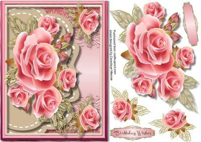 Beautiful Roses on a Envelpoe Frame 