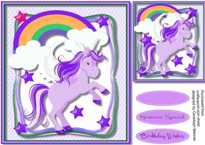Lovely Magical Lilac Unicorn 