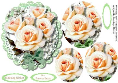 Beautiful Crean Roses in Pyramids 
