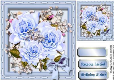 Beautiful Blue Roses and Baby's Braeth 