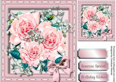 Beautiful Peach Roses and Baby's Breath