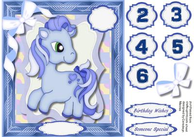 My Little Pony in Blue , Age Card.