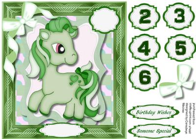 My Little Pony in Green , Age Card 