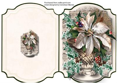 Print, Cut, and Fold, Festive Poinsettias