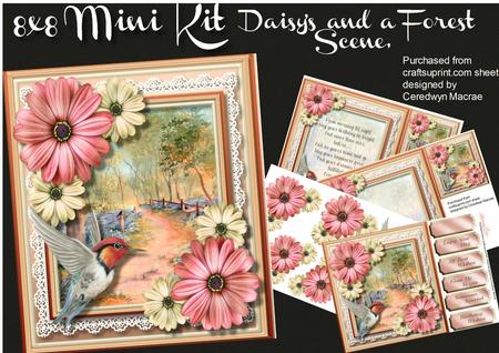8x8 Mini Kit , Daisy's and Forest Scene 