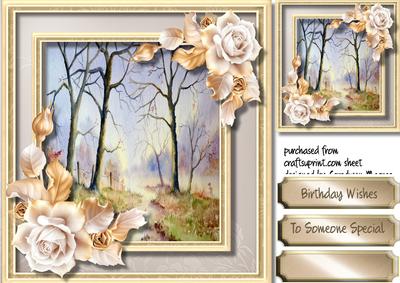 Stunning Misty Morning and Golden Roses 